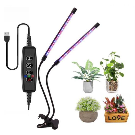 Full Spectrum Plant Grow Light with Clip Dimmable Plug-Play High Brightness Waterproof LED Plant Light Flower Grow Lamp