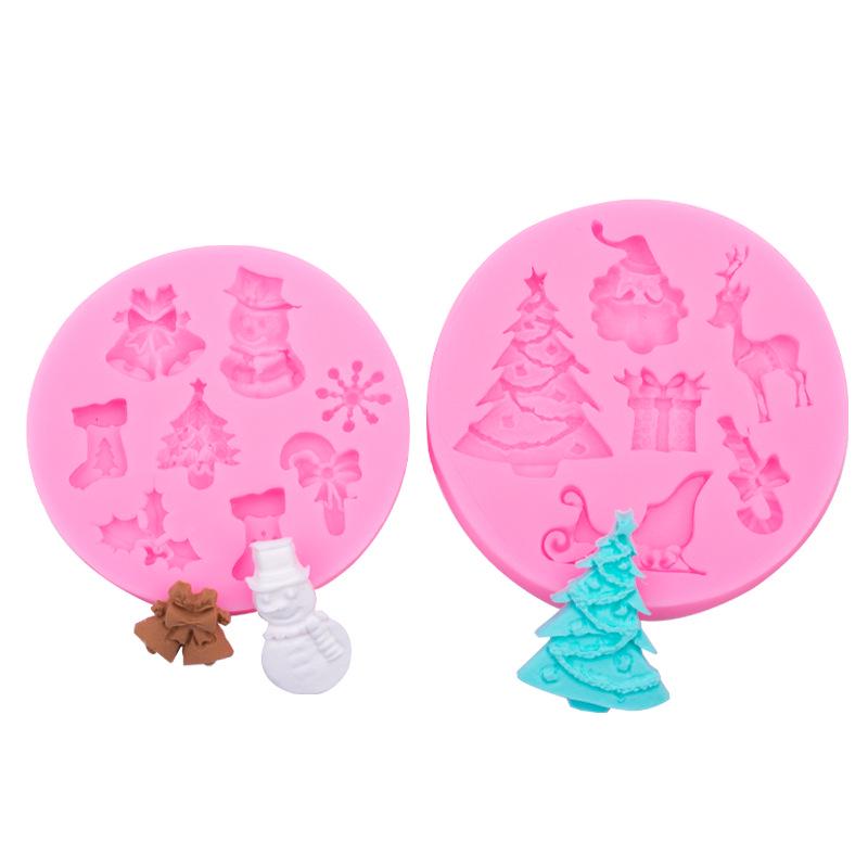 Christmas Baking Set: Stocking, Tree, Reindeer, Sleigh, Snowflake, Bell, Holly Leaf Decorations