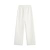 Li Ning Sports Trend Series Однотонные Спортивные брюки средней посадки Свободные Дышащие Универсальные Прямого кроя Женские брюки Белый AKLV064-1