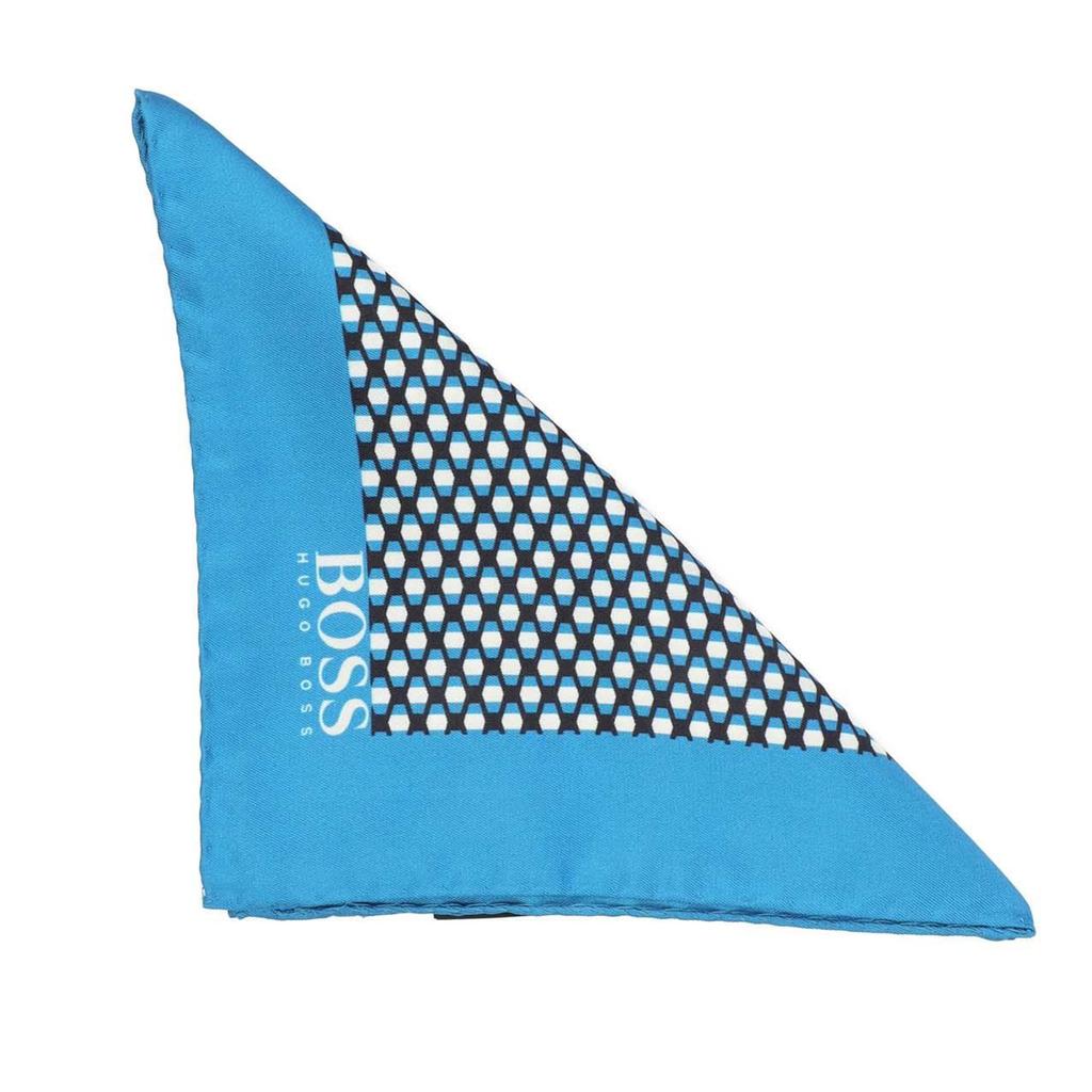 Boss Mens Logo Silk Pocket Square