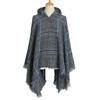Накидка с капюшоном, клетчатый шарф, имитация кашемира, зимний с теплой шалью, пончо, накидка