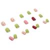 Artificial Nails New Summer Style Short and Thin Small Fresh Manicure Patches Wearable Nails Sweetheart Plaid Manicure Patches