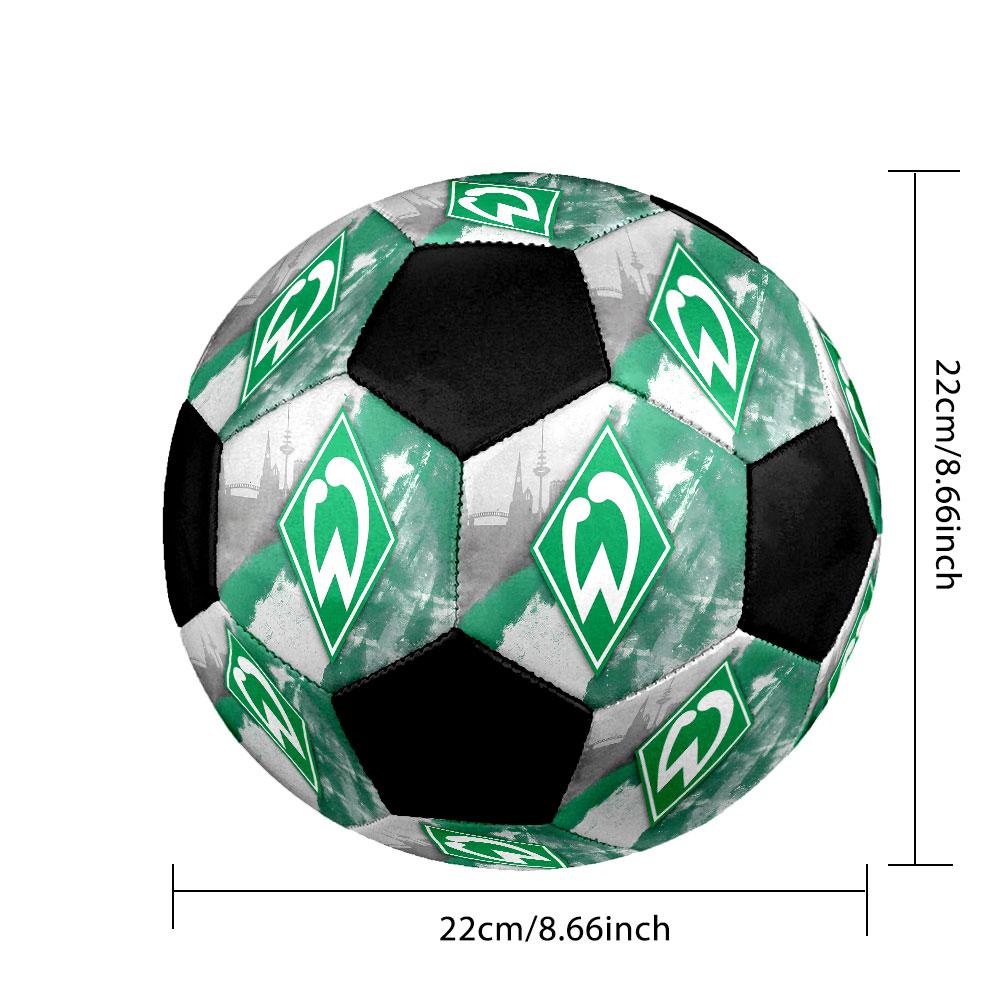 SV Werder Bremen Soccer Ball Size 5 Colorful Machine Stitched PVC Competition Ready Durable High-Bounce