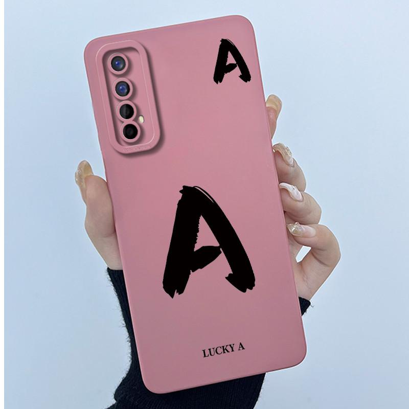 Для Realme 7 RMX2155 7 Pro RMX2170 Чехол Счастливой Начальной Буквой Мягкий Силиконовый Матовый Чехол для Телефона для Realme7 RMX2151 корпус