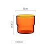 1 PC 300ml 380ml Stackable Clear Pink Grey Amber Blue Green Pink Colored Heat Resistant Milk Water Coffee Glass Mug Tumbler Cup