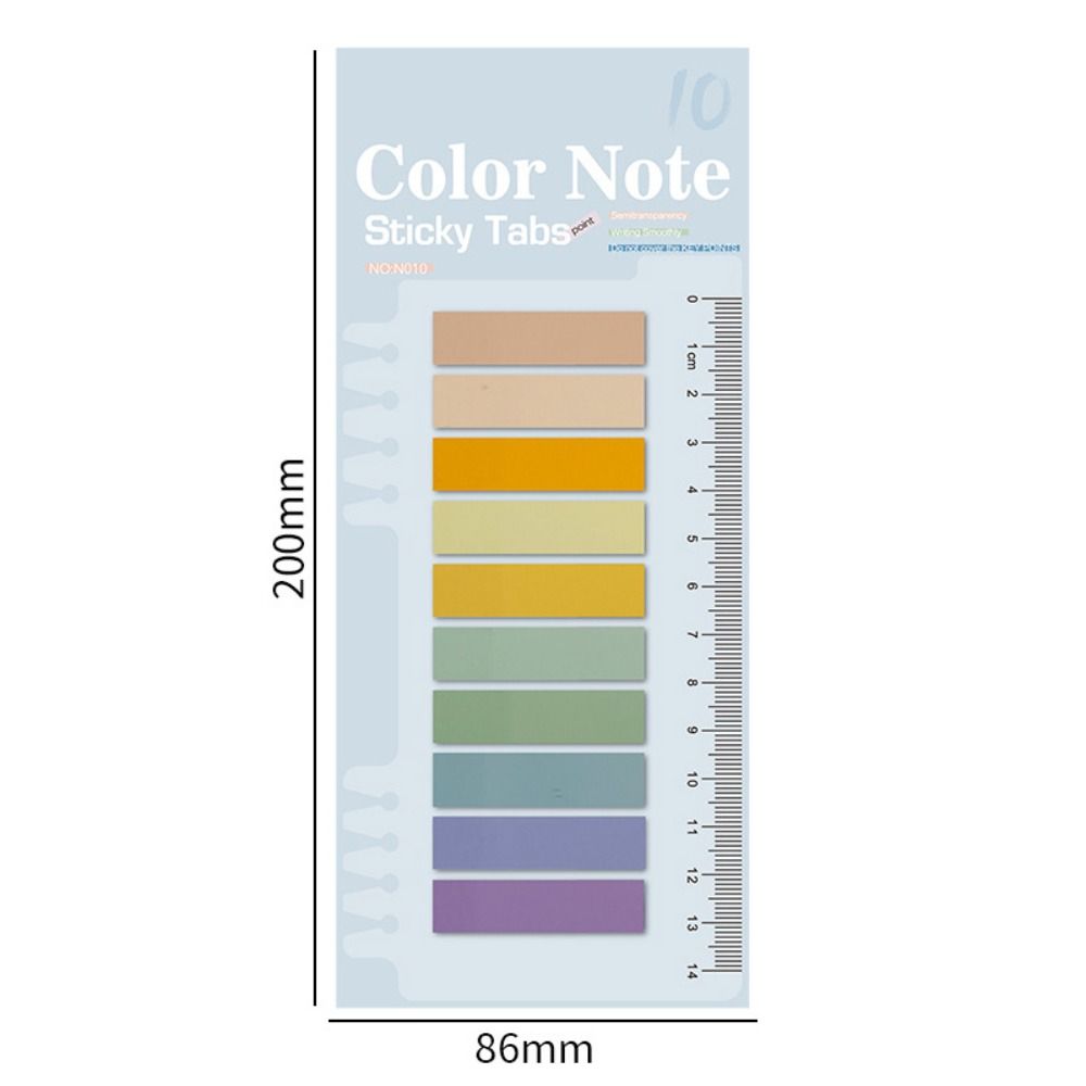 3pack Bookmark Memo Pad Tabs Semi-Transparent Markers Index Index Flags Stationery Office Supplies