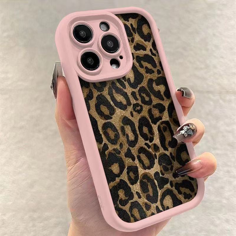Ретро-леопардовый принт подходит для чехла для мобильного телефона iphone16pro Apple 15 противоударный 14 ретро 13promax новый 12x.