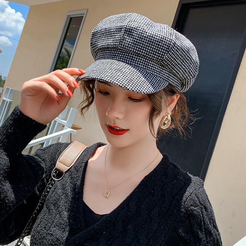Шляпа Belle Женская корейская шляпа Дикий японский берет ретро восьмиугольная шляпа Женская шляпа британского художника