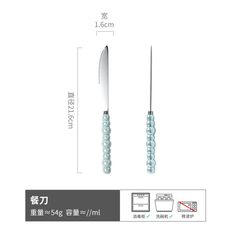 Retro Simple Style Spoon Fork Stainless Steel Tableware Fork Spoon Dessert Spoon Soup Spoon Western Food Steak Fork Fork Spoon