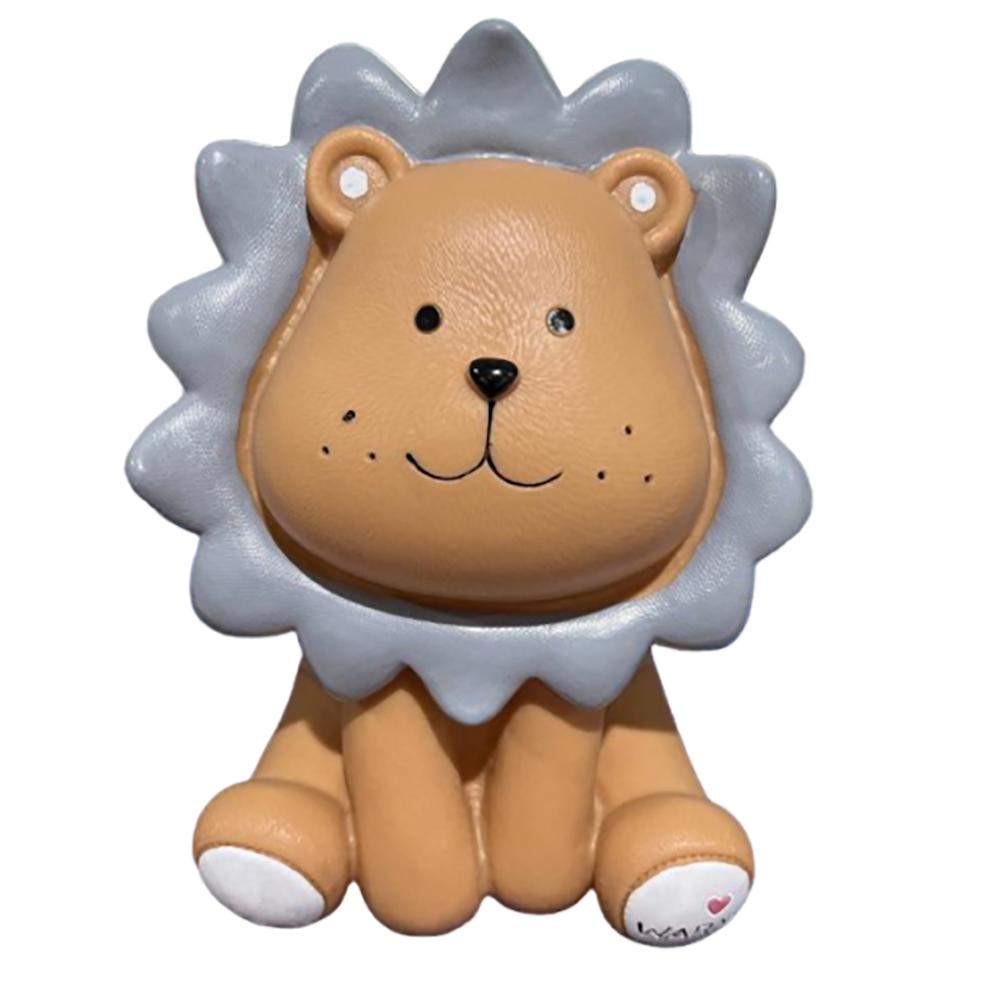 Nordic Style Lion Money Box Resistant Fall Saving Box Animal Figurines Piggy Bank Children Use