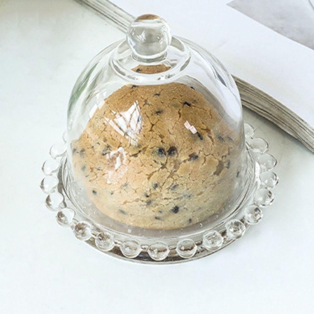 Glass Craft Dessert Storage Stand Transparent Dessert Table Ornaments Cake Serving Tray Hotels