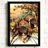 Japanese Anime Attacks Titan Posters, Decorative Prints, Murals, Cafes, Decorative Oil Paintings