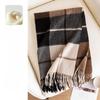 Japanese High End Pure Cashmere Plaid Scarf Shawl Dual Purpose Autumn and Winter Fashion Warm Neck Protection Couple Large Scarf