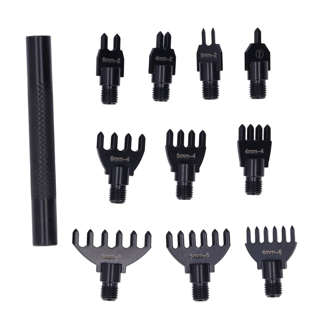 Leather Hole Punch 10 Punch Tips High Carbon Steel Wear Resistant Durable Belt Hole Puncher for