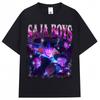Hot Anime KPop Demon Hunters Saja Boys T Shirts Harajuku Vintage Manga Men Women T-shirts Loose Cotton Casual T Shirt Streetwear