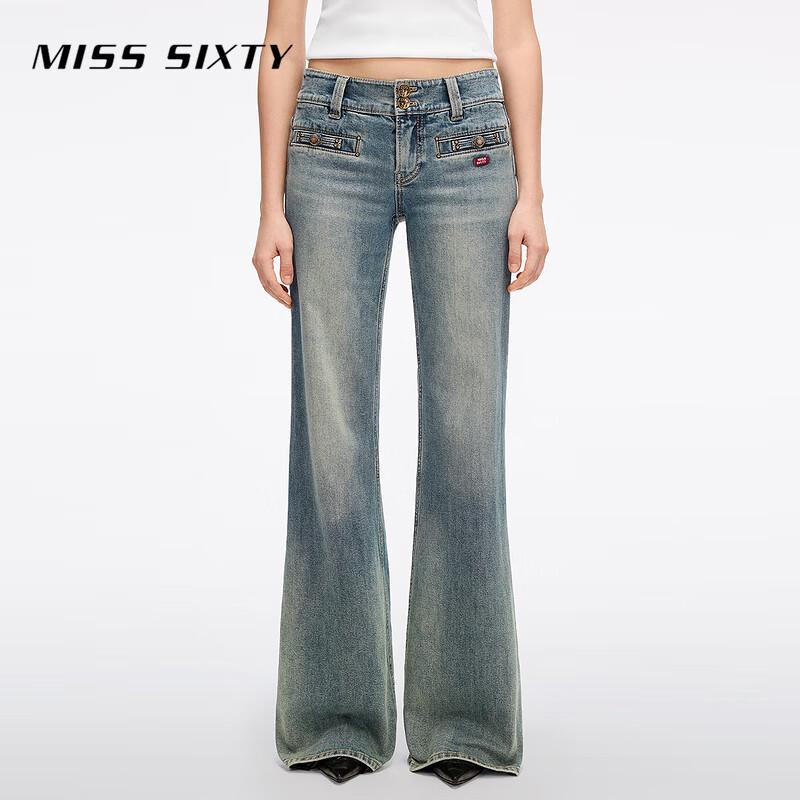 MISS SIXTY 2026 Spring Women's Double-Button Slimming Flare Jeans