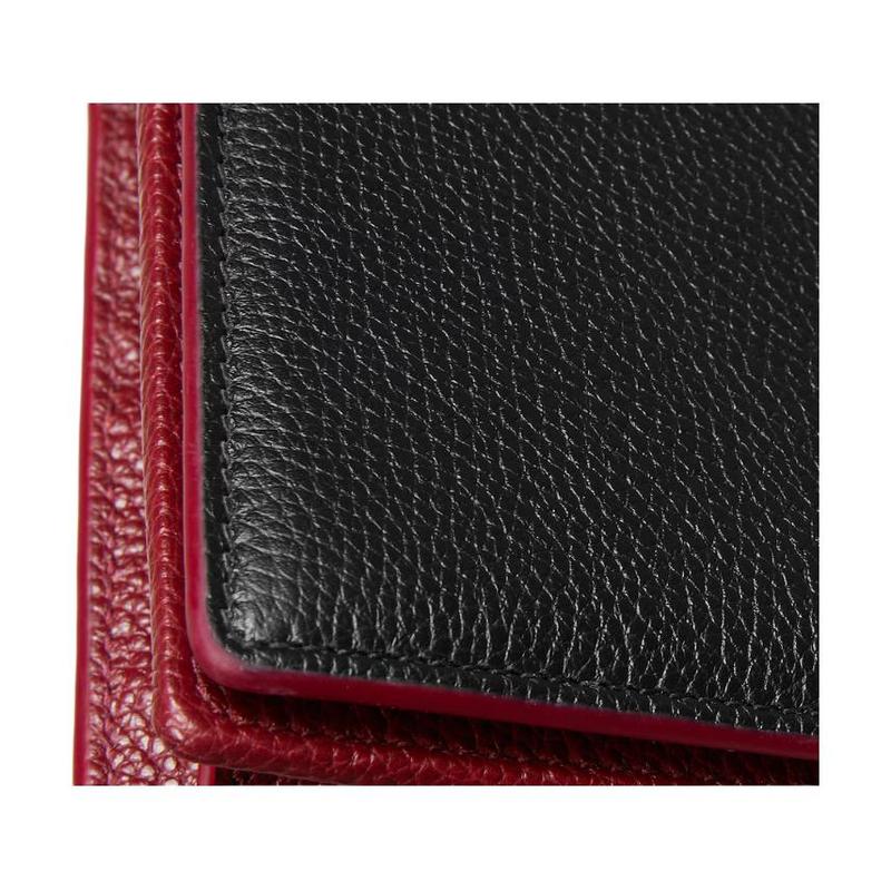 Gucci Marmont brand logo chain design cowhide shoulder bag women's black