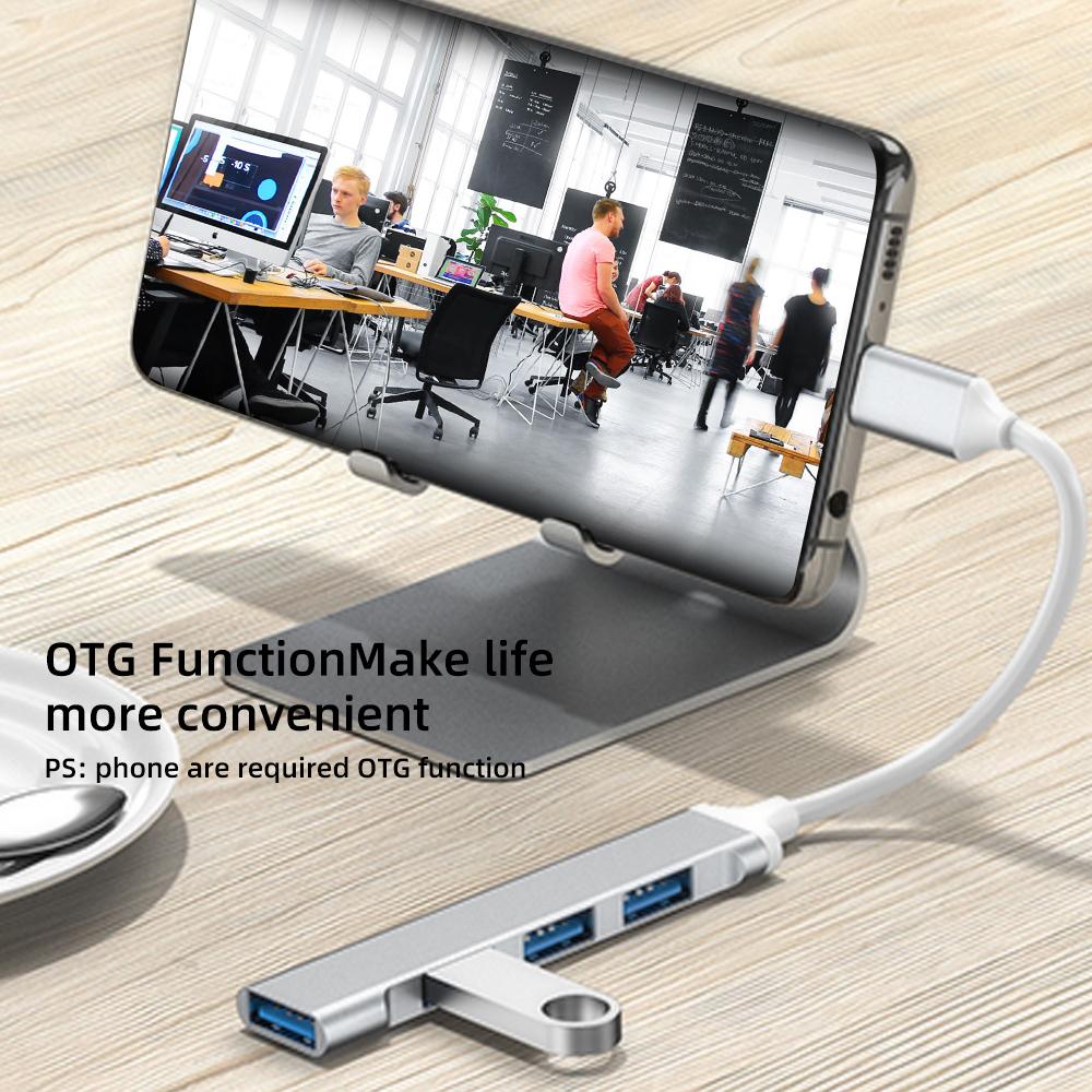 4-в-1 USB 3.0 HUB USB HUB док-станции Type C 3.1 Multi USB Splitter адаптер OTG для ноутбуков ПК аксессуары Macbook Pro