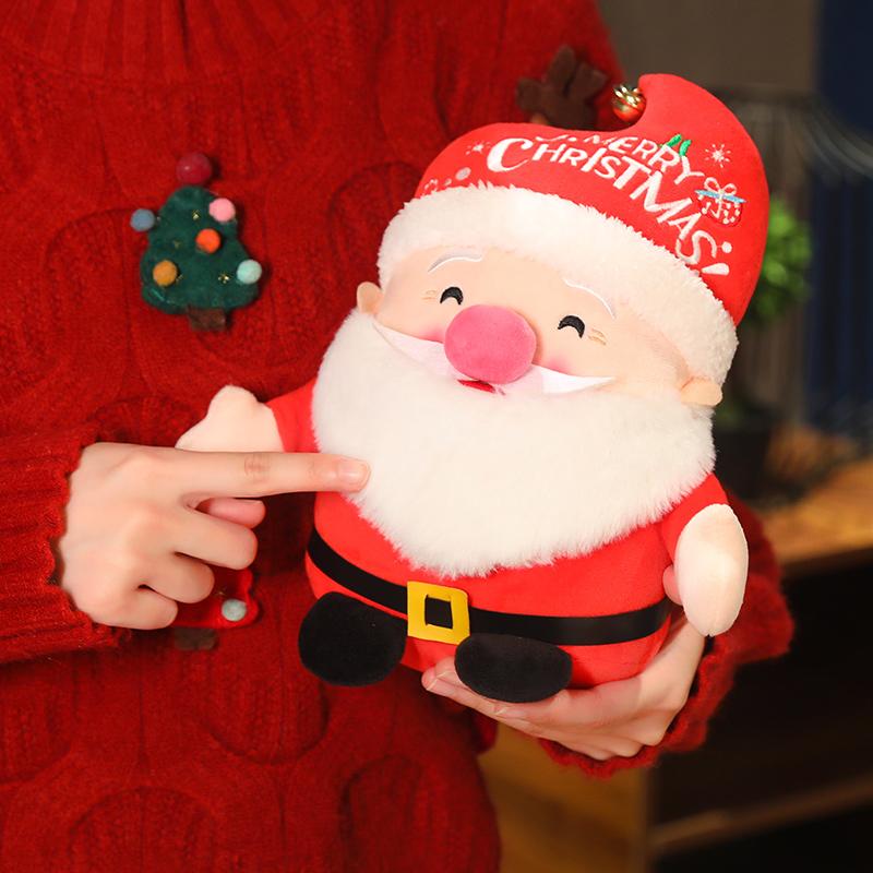 3D милые плюшевые игрушки Санта-Клауса, снеговика, лося, бабушки, оленя, плюшевые игрушки, мягкие рождественские подушки, плюшевые подарки, рождественский декор