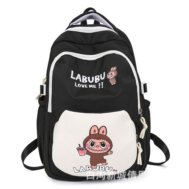 Labu Cartoon Printed Children's Backpack Large Capacity Backpack Casual Versatile High Beauty Elementary School Student Backpack
