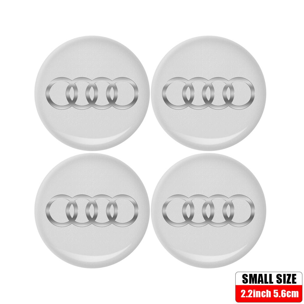 For Audi A4 4Pcs Car Wheel Hub Caps Auto Emblem Tyre Center Covers Accessories For Audi A1 A2 A3 A4 A5 A6 A7 A8 S Quyttro Sline RS Q2 Q3 TT
