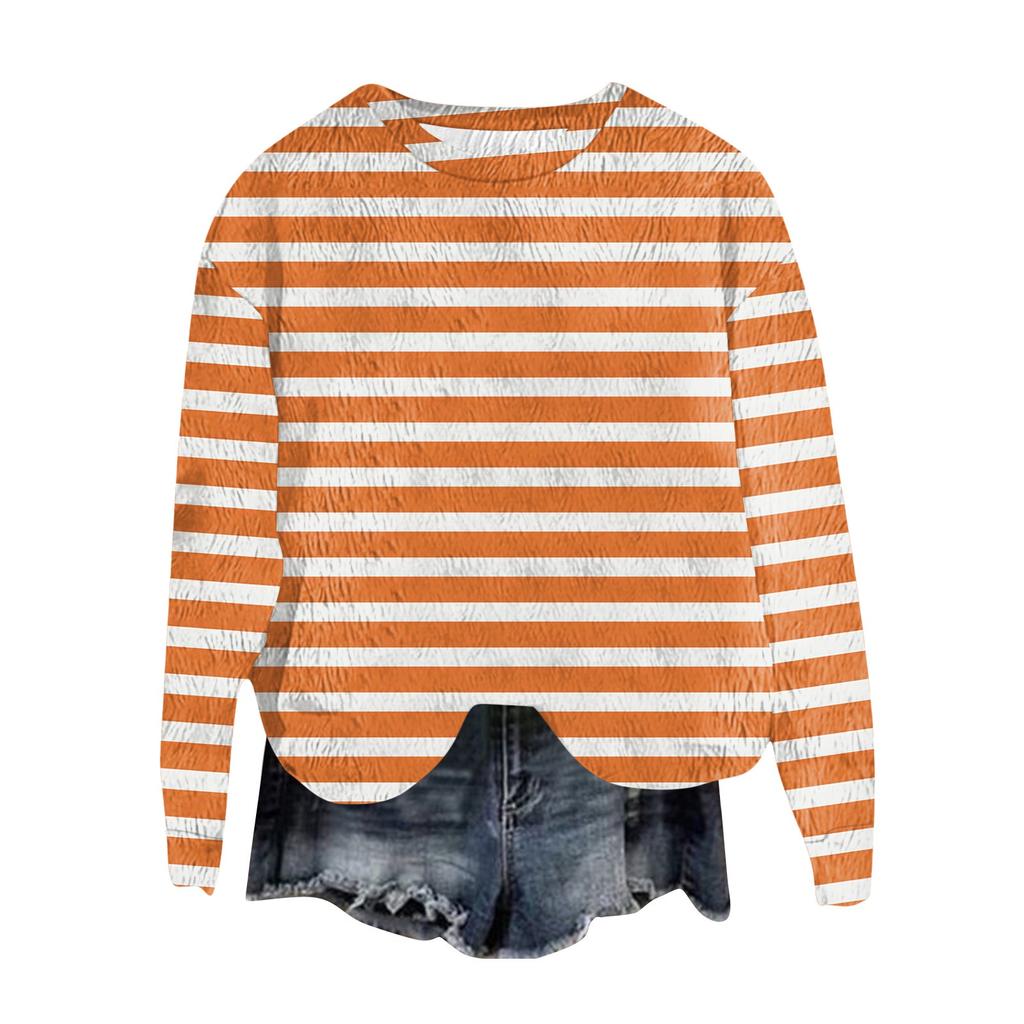 Женский модный пуловер с круглым вырезом, футболка с длинным рукавом, с принтом