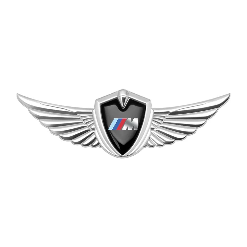 BAAZ2 Car Sticker For BMW 1pc 3D Metal Wings Car Side Mark Window Body Sticker Decals For BMW M Performance E60 F30 E39 F10 E87 E36 F2
