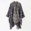 Fashion Floral Ponchos For Women Winter Warm Thick Oversized Shawls And Wraps Cashmere Pashmina Female Bufanda Mujer  Luxury