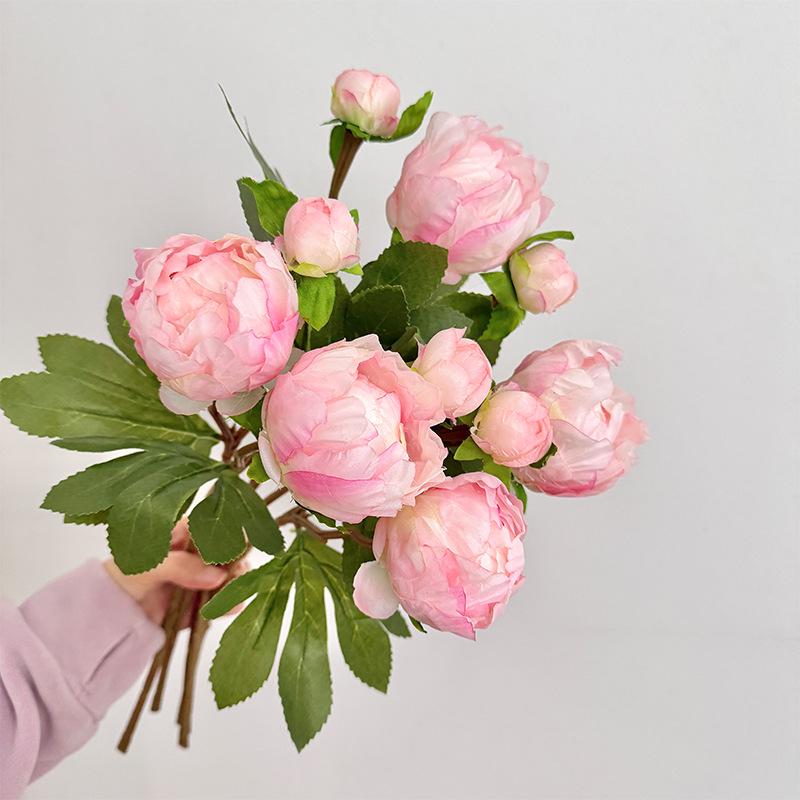Искусственный цветок Пион Роза с двойным бутоном для декора дома, отеля или фотосъемки