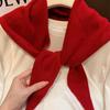 Premium Australian Wool Women's Spring Scarf - Solid Color Cashmere Triangle Shawl & Neck Warmer