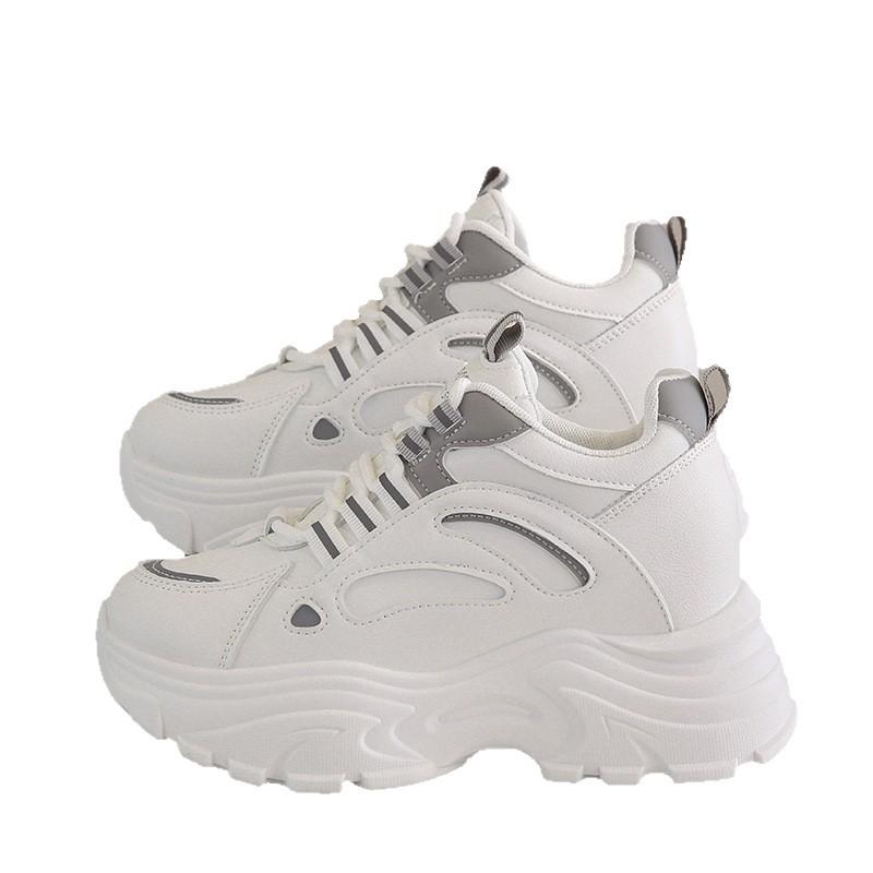 Dad Shoes Girl 2025 Autumn New Korean Version Versatile Skinny Small Man Height Increasing Thick-soled Wedge Heel Casual Sneakers