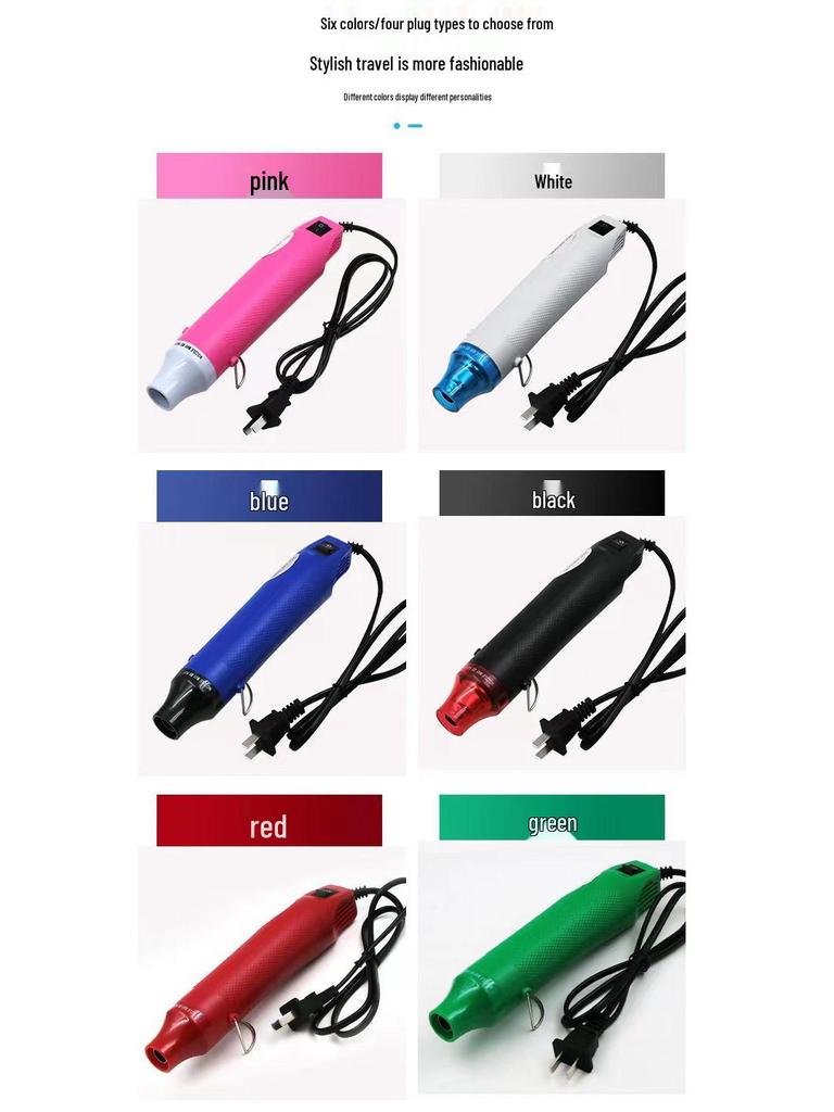 220 В Фен с плоской вилкой для полимерной глины, тиснения резиновыми штампами, термоусадочной пленки и рукоделия своими руками