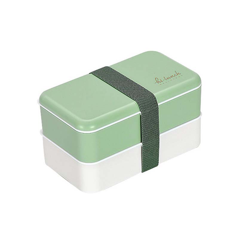 Двухслойный ланч-бокс, портативный бенто-бокс, герметичный, не протекающий, для школьников, офисных работников, контейнер для микроволновой печи, коробка для хранения продуктов