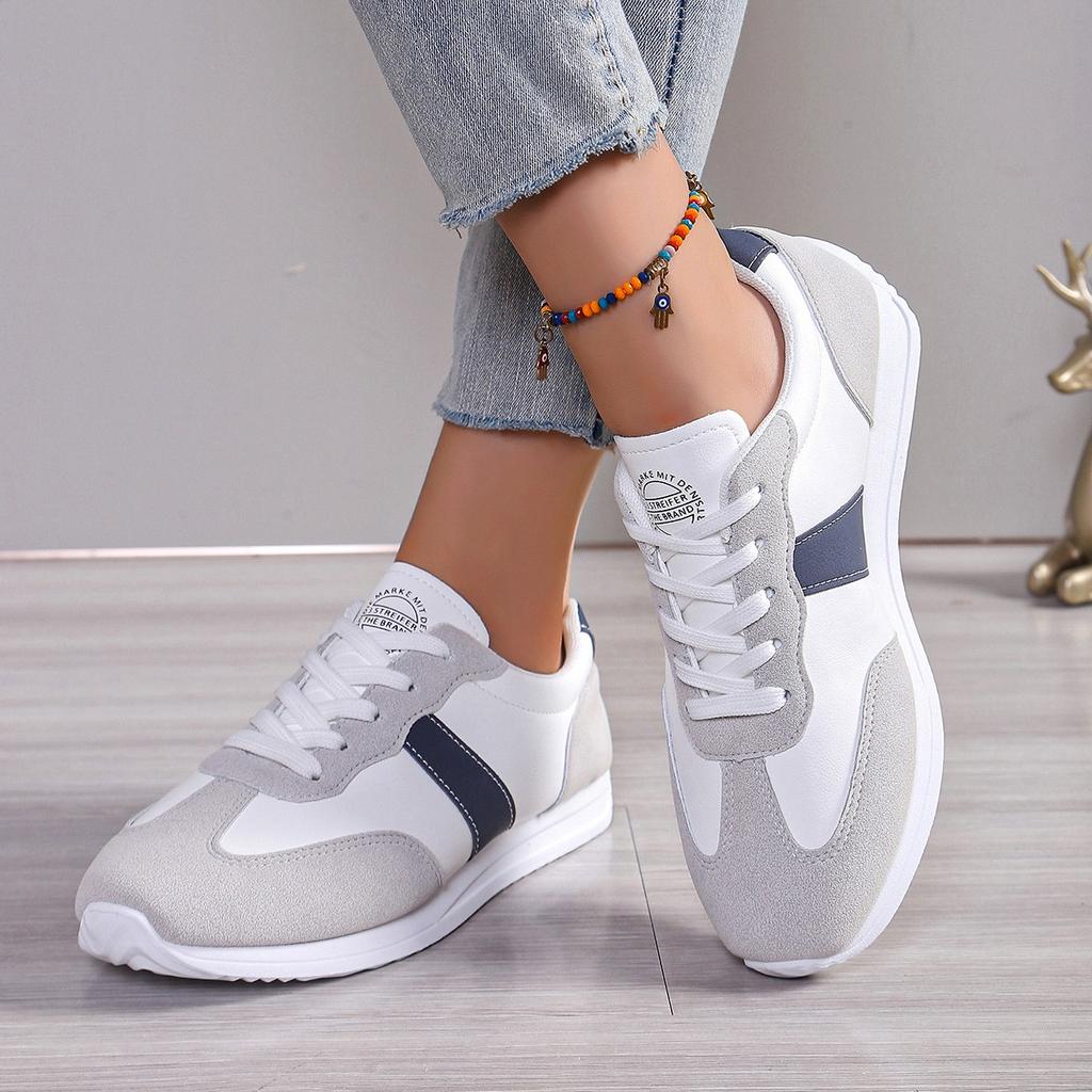Осенняя женская повседневная обувь, новые кроссовки на плоской подошве со шнуровкой для женщин, обувь на платформе, легкие повседневные женские кроссовки для бега