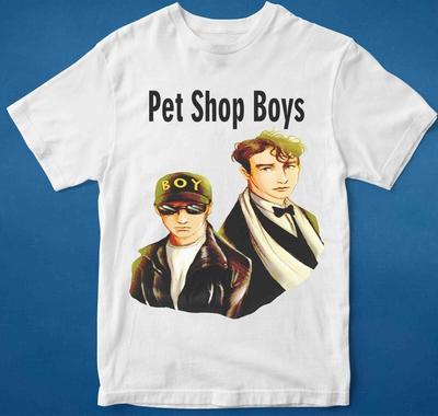 PET SHOP BOYS Футболка с коротким рукавом Белая Полный размер S-5XL Взрослые 1 сторона Унисекс Футболка