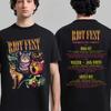 Rare Riot Fest 2025 Douglass Park Chicago Merch On September 19-21 2025 Funny Cat Art with Lineup Two Sided T-Shirt