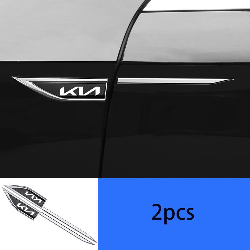 CAFHF1 Car leaf panel side label metal sticker emblem Accessory For Kia GT-Line Sportage Ceed Rio Picanto Sorento Soul Cerato Venga