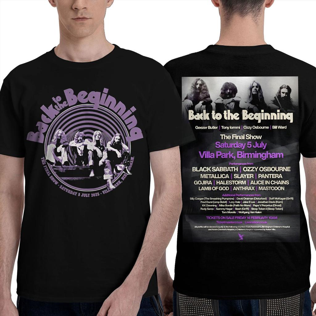 Black Sabbaths Back To The Beginning Rock Band 2025 Men Women's T Shirt Merch Funny Tees T-Shirt 100_ Cotton Adult Moto