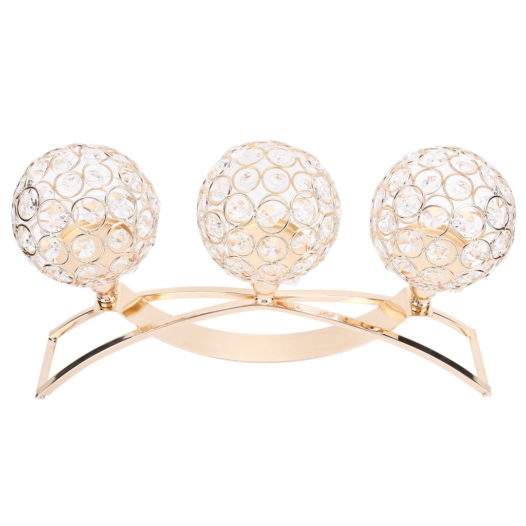 Хрустальный подсвечник, золотые подсвечники, украшения для домашнего праздничного стола