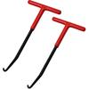 Motorcycle Exhaust Spring Hook, T Shaped Handle Exhaust Pipe Spring Puller taller Hooks Tool with Rubber Coating for Motorcycle Vehicle Springs