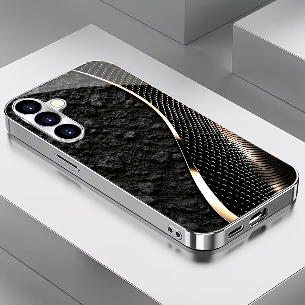 Стильный черный чехол из углеродного волокна для телефона glass s26 ultra case s25 ultra case для Samsung Galaxy S26 S25 S24 S23 S22 FE Ultra Plus