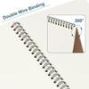 ZCZN Ring Notebook A5 Set 6 60 Sheets Blank FSC Certified 80g High-Quality Paper Cream Resistant Smudging Gentle on Eyes Writing Experience Ideal Work