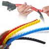 1m 10mm/14mm Colorful Spiral Wire Organizer Wrap Tube Flame Retardant Cable Sleeve