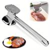 Duty Meat Mallet Stainless Steel Double-Sided Meat Tenderizer Tool for Steak Chicken Pork Fish and Veal Kitchen Cooking Hammer