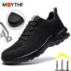 Newest Black Air Cushion Men Work Shoes Anti-Puncture Safety Shoes Men Indestructible Footwear Light Work Sneakers For Men Women