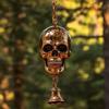 Skeleton Wind Chime Handmade Skull Wind Chime Vintage Skull Wind Chime for Indoor Outdoor Garden Patio Metal Hanging Bell