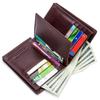 Leather Wallet Large Capacity Wallet Credit Card Holder for Men with 15 Card Slots