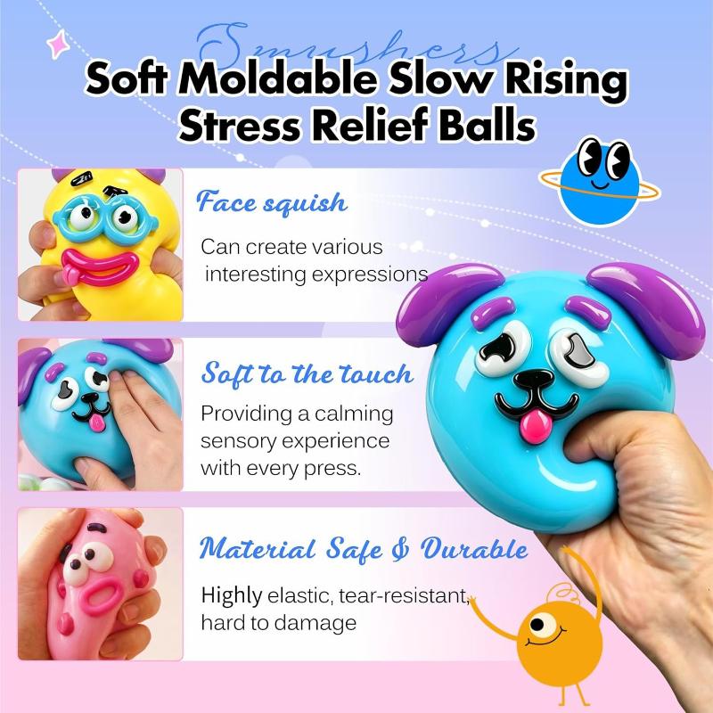 Creative Dog Face Changing Stress Toy for Adults Fun Relaxation & Squeeze