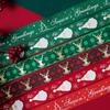 Festive Ribbon: Christmas Gift, New Year, Birthday - Red & Green Plaid with Hot Stamping for Gift Boxes & Bows