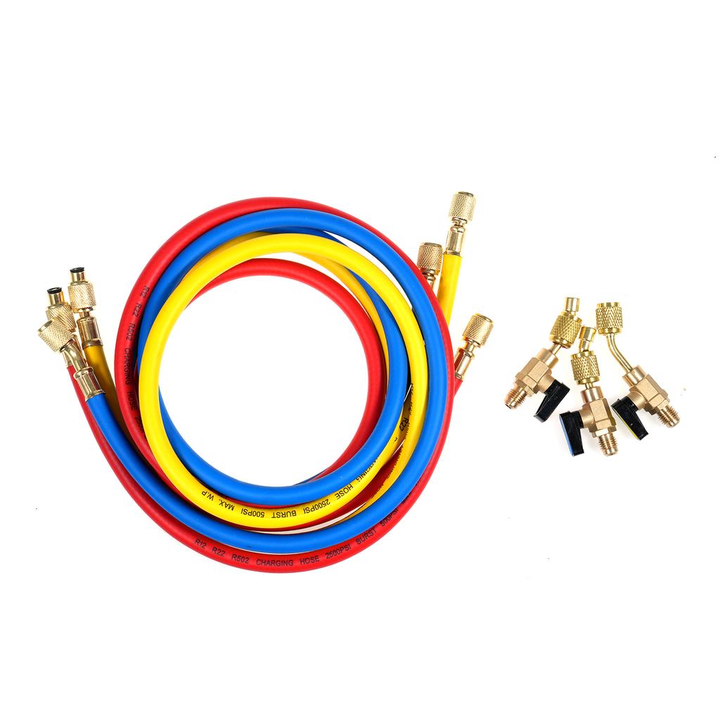 Шланг для заправки хладагента с шаровым клапаном Применяется к кондиционеру с хладагентом R12 R22 R502